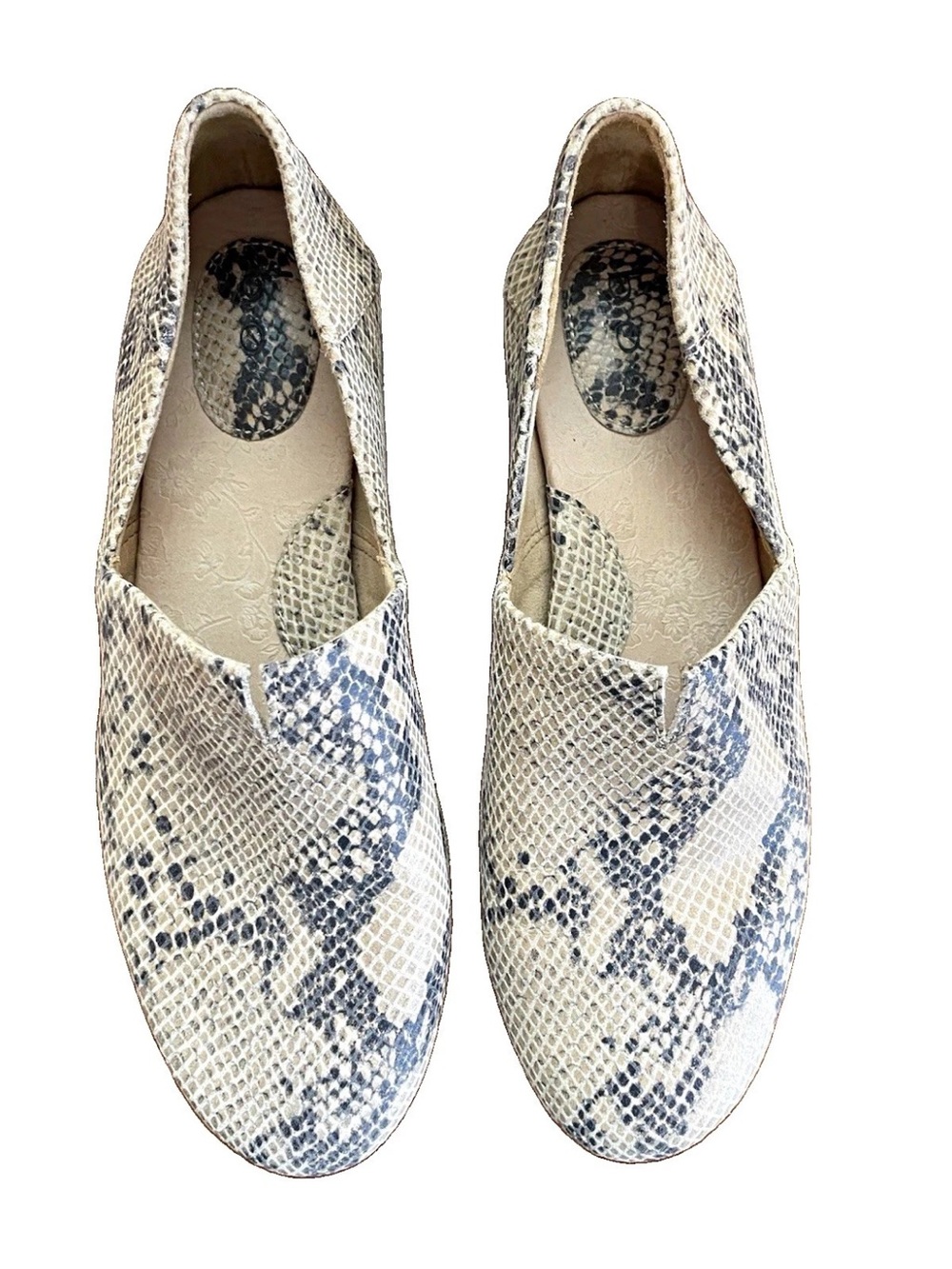 b.o.c Women’s  Slip-On Loafers in Snake Print - Beige/Gray US 11 M Comfort
